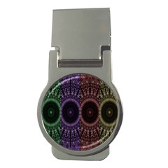 Digital Colored Ornament Computer Graphic Money Clips (round)  by Simbadda