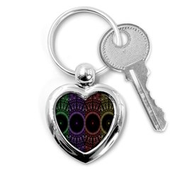 Digital Colored Ornament Computer Graphic Key Chains (heart)  by Simbadda