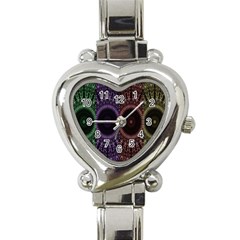 Digital Colored Ornament Computer Graphic Heart Italian Charm Watch by Simbadda