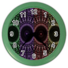 Digital Colored Ornament Computer Graphic Color Wall Clocks by Simbadda