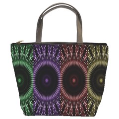 Digital Colored Ornament Computer Graphic Bucket Bags by Simbadda