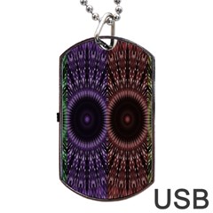 Digital Colored Ornament Computer Graphic Dog Tag Usb Flash (one Side) by Simbadda