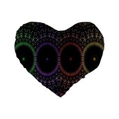 Digital Colored Ornament Computer Graphic Standard 16  Premium Heart Shape Cushions