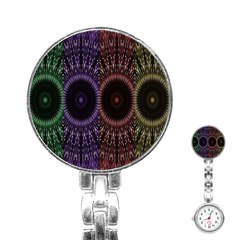 Digital Colored Ornament Computer Graphic Stainless Steel Nurses Watch by Simbadda