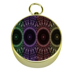 Digital Colored Ornament Computer Graphic Gold Compasses by Simbadda