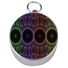 Digital Colored Ornament Computer Graphic Silver Compasses by Simbadda