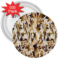 Floral Vintage Pattern Background 3  Buttons (100 Pack)  by Simbadda