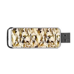 Floral Vintage Pattern Background Portable Usb Flash (one Side)