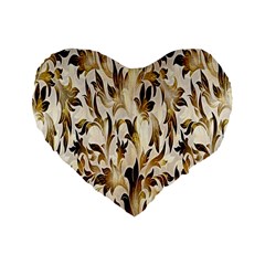 Floral Vintage Pattern Background Standard 16  Premium Heart Shape Cushions by Simbadda