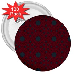 Blue Hot Pink Pattern With Woody Circles 3  Buttons (100 Pack)  by Simbadda