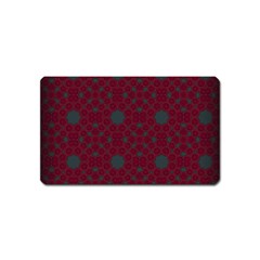 Blue Hot Pink Pattern With Woody Circles Magnet (name Card) by Simbadda