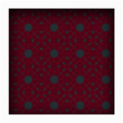 Blue Hot Pink Pattern With Woody Circles Medium Glasses Cloth (2-side) by Simbadda