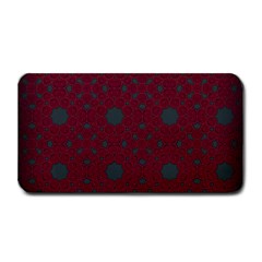 Blue Hot Pink Pattern With Woody Circles Medium Bar Mats by Simbadda