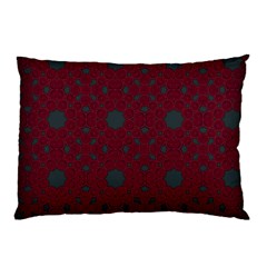 Blue Hot Pink Pattern With Woody Circles Pillow Case