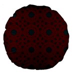 Blue Hot Pink Pattern With Woody Circles Large 18  Premium Round Cushions Front