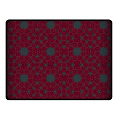 Blue Hot Pink Pattern With Woody Circles Double Sided Fleece Blanket (small) 