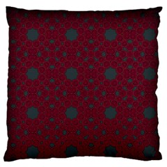 Blue Hot Pink Pattern With Woody Circles Standard Flano Cushion Case (one Side) by Simbadda