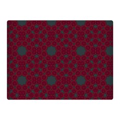 Blue Hot Pink Pattern With Woody Circles Double Sided Flano Blanket (mini)  by Simbadda