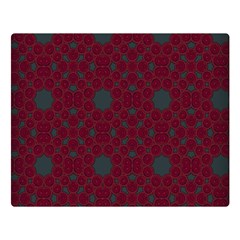 Blue Hot Pink Pattern With Woody Circles Double Sided Flano Blanket (large) 