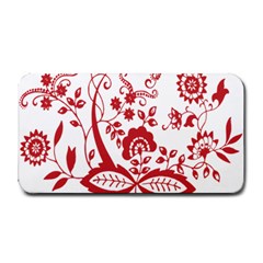 Red Vintage Floral Flowers Decorative Pattern Clipart Medium Bar Mats by Simbadda