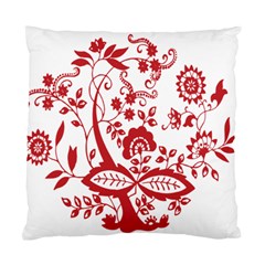 Red Vintage Floral Flowers Decorative Pattern Clipart Standard Cushion Case (two Sides) by Simbadda