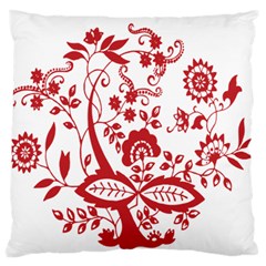 Red Vintage Floral Flowers Decorative Pattern Clipart Standard Flano Cushion Case (two Sides) by Simbadda