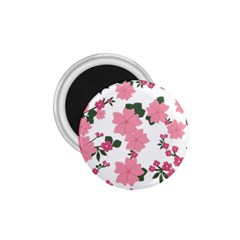 Vintage Floral Wallpaper Background In Shades Of Pink 1.75  Magnets