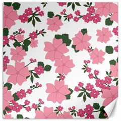 Vintage Floral Wallpaper Background In Shades Of Pink Canvas 20  x 20  