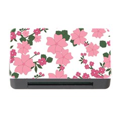 Vintage Floral Wallpaper Background In Shades Of Pink Memory Card Reader With Cf