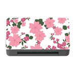 Vintage Floral Wallpaper Background In Shades Of Pink Memory Card Reader with CF Front