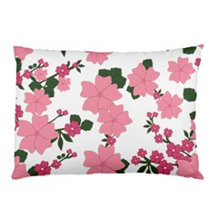 Vintage Floral Wallpaper Background In Shades Of Pink Pillow Case (two Sides)