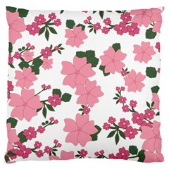 Vintage Floral Wallpaper Background In Shades Of Pink Large Flano Cushion Case (one Side)