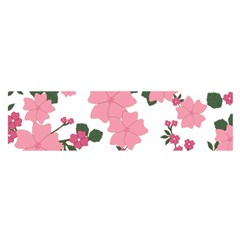 Vintage Floral Wallpaper Background In Shades Of Pink Satin Scarf (oblong)