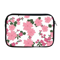 Vintage Floral Wallpaper Background In Shades Of Pink Apple Macbook Pro 17  Zipper Case by Simbadda