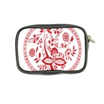 Red Vintage Floral Flowers Decorative Pattern Coin Purse Back