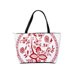 Red Vintage Floral Flowers Decorative Pattern Shoulder Handbags Back