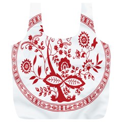 Red Vintage Floral Flowers Decorative Pattern Full Print Recycle Bags (l)  by Simbadda