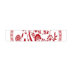 Red Vintage Floral Flowers Decorative Pattern Flano Scarf (mini)