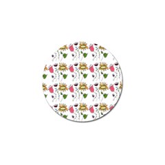 Handmade Pattern With Crazy Flowers Golf Ball Marker (4 Pack) by Simbadda