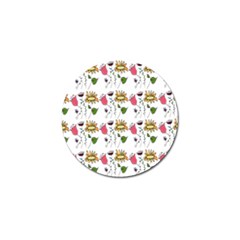 Handmade Pattern With Crazy Flowers Golf Ball Marker (10 Pack) by Simbadda