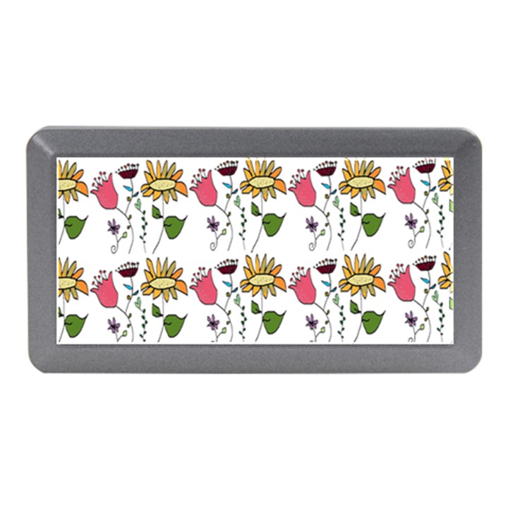 Handmade Pattern With Crazy Flowers Memory Card Reader (Mini)