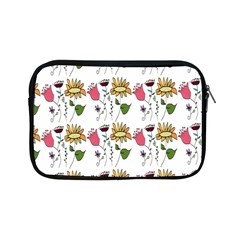 Handmade Pattern With Crazy Flowers Apple Ipad Mini Zipper Cases by Simbadda