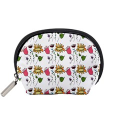 Handmade Pattern With Crazy Flowers Accessory Pouches (small)  by Simbadda