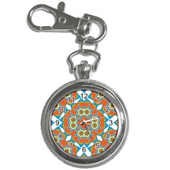 Digital Computer Graphic Geometric Kaleidoscope Key Chain Watches