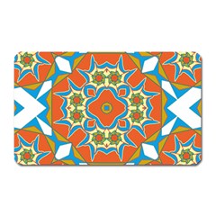 Digital Computer Graphic Geometric Kaleidoscope Magnet (Rectangular)