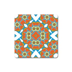 Digital Computer Graphic Geometric Kaleidoscope Square Magnet