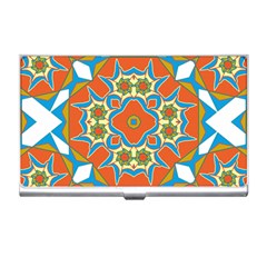 Digital Computer Graphic Geometric Kaleidoscope Business Card Holders