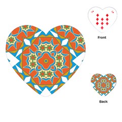 Digital Computer Graphic Geometric Kaleidoscope Playing Cards (Heart) 