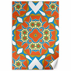 Digital Computer Graphic Geometric Kaleidoscope Canvas 12  x 18  