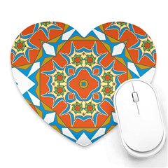 Digital Computer Graphic Geometric Kaleidoscope Heart Mousepads